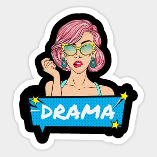 Drama Queen Pop Art Design Sticker